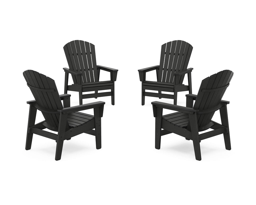 4-Piece Nautical Grand Upright Adirondack Chair Conversation Set