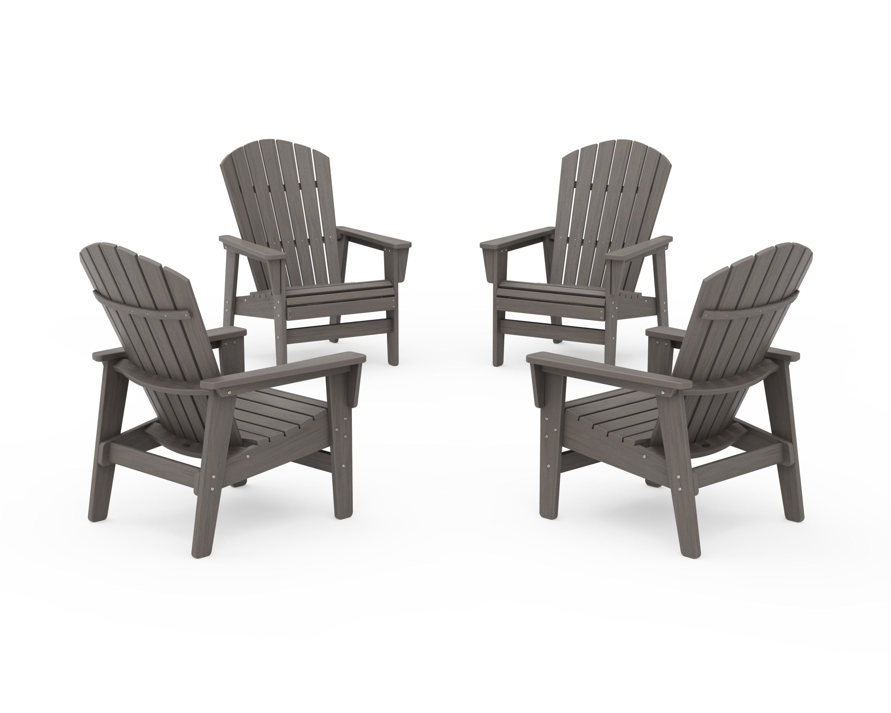 4-Piece Nautical Grand Upright Adirondack Chair Conversation Set