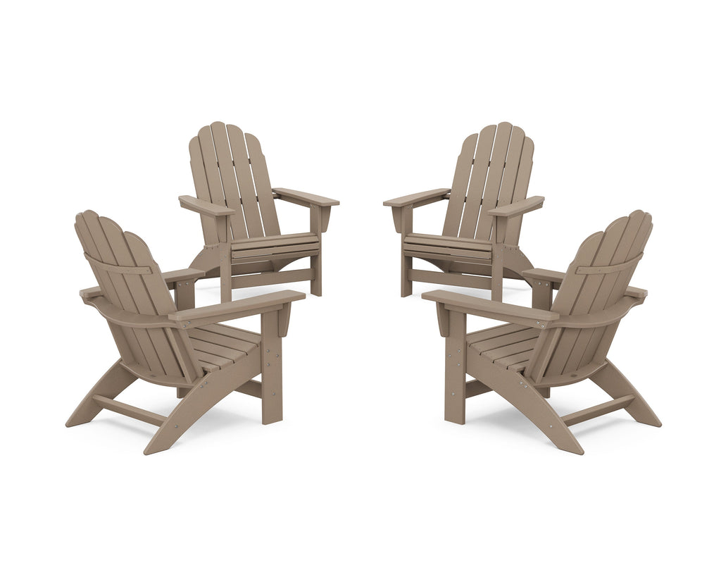 4-Piece Vineyard Grand Adirondack Chair Conversation Set