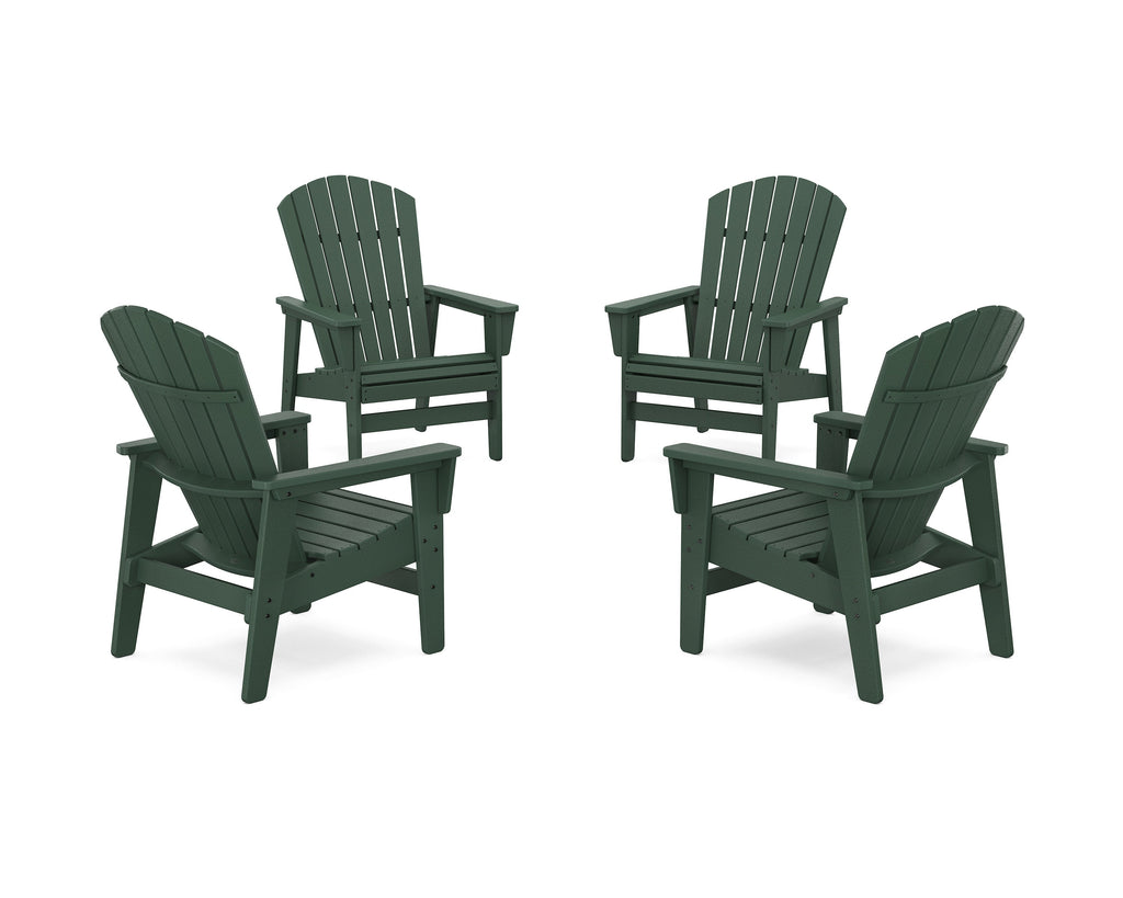 4-Piece Nautical Grand Upright Adirondack Chair Conversation Set