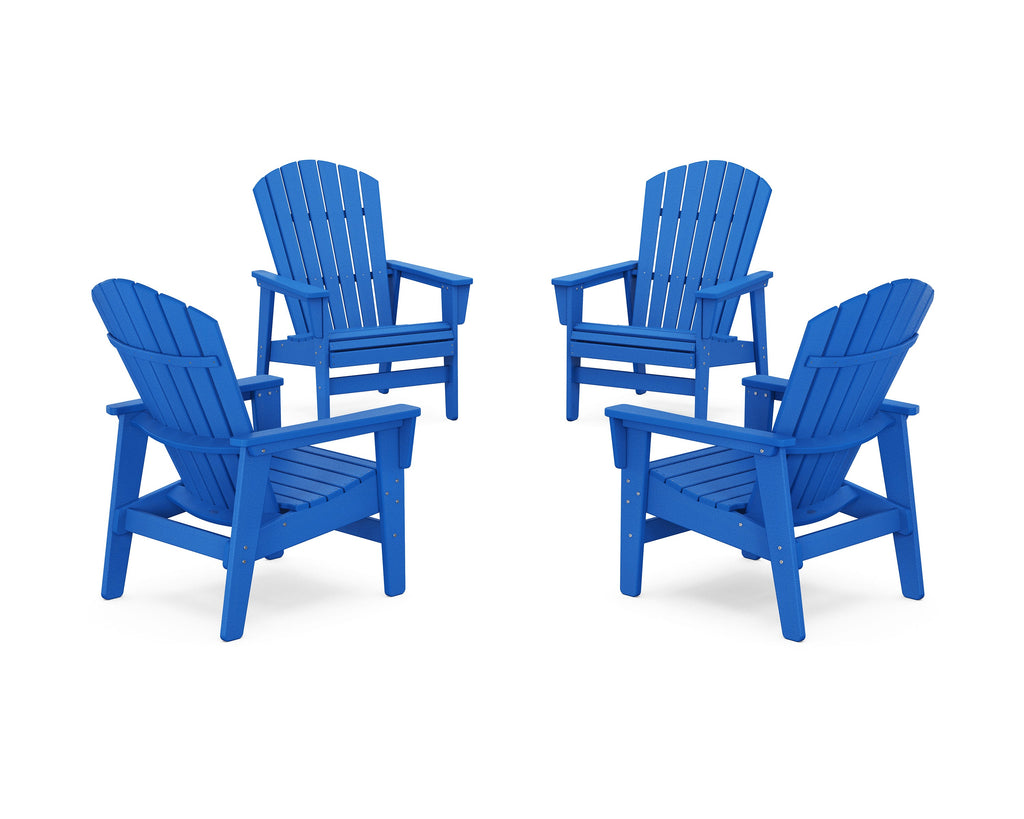 4-Piece Nautical Grand Upright Adirondack Chair Conversation Set