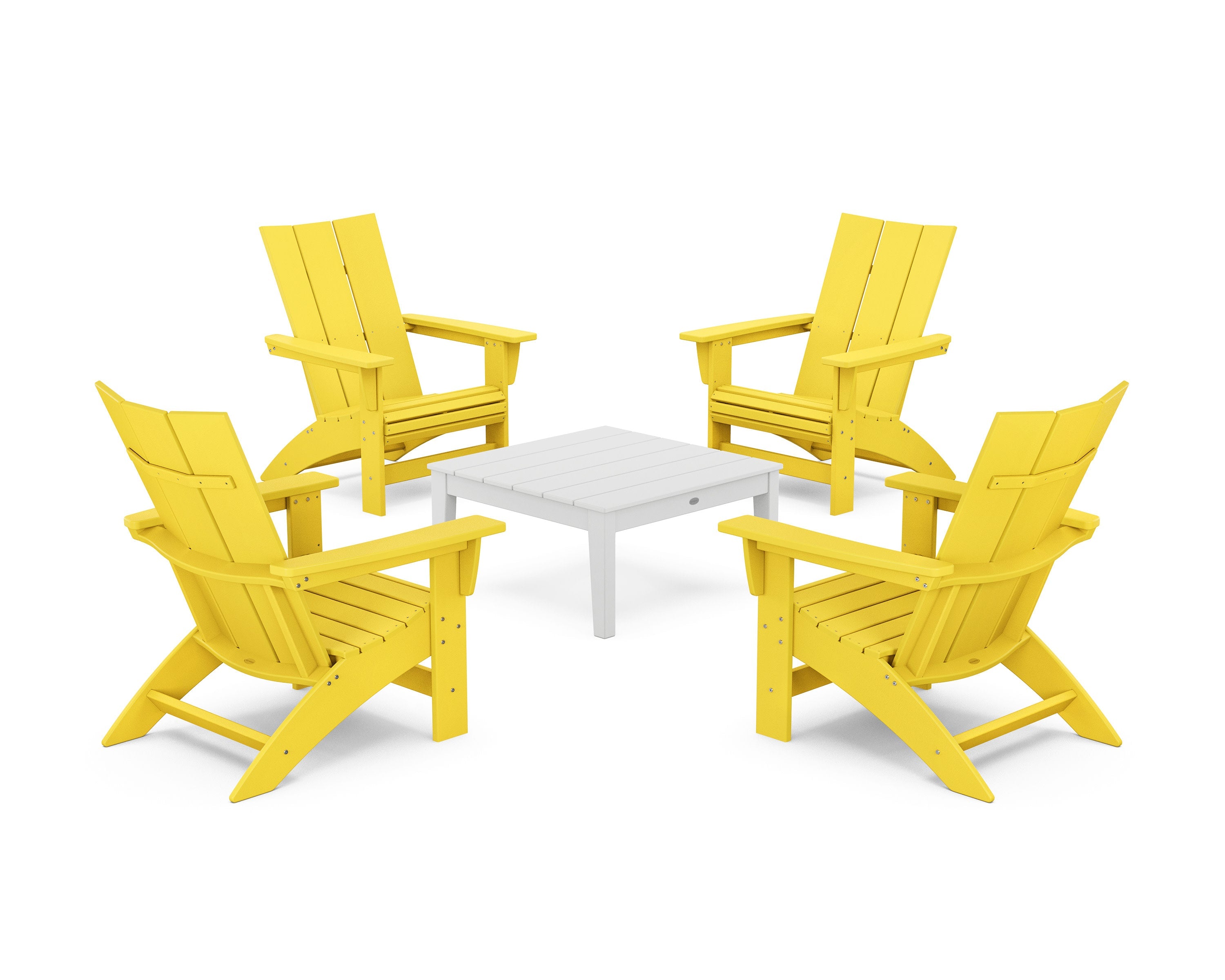 5-Piece Modern Grand Adirondack Chair Conversation Group
