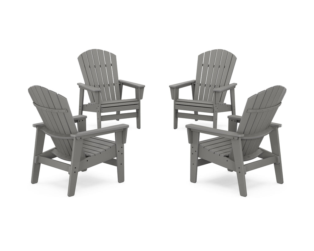 4-Piece Nautical Grand Upright Adirondack Chair Conversation Set