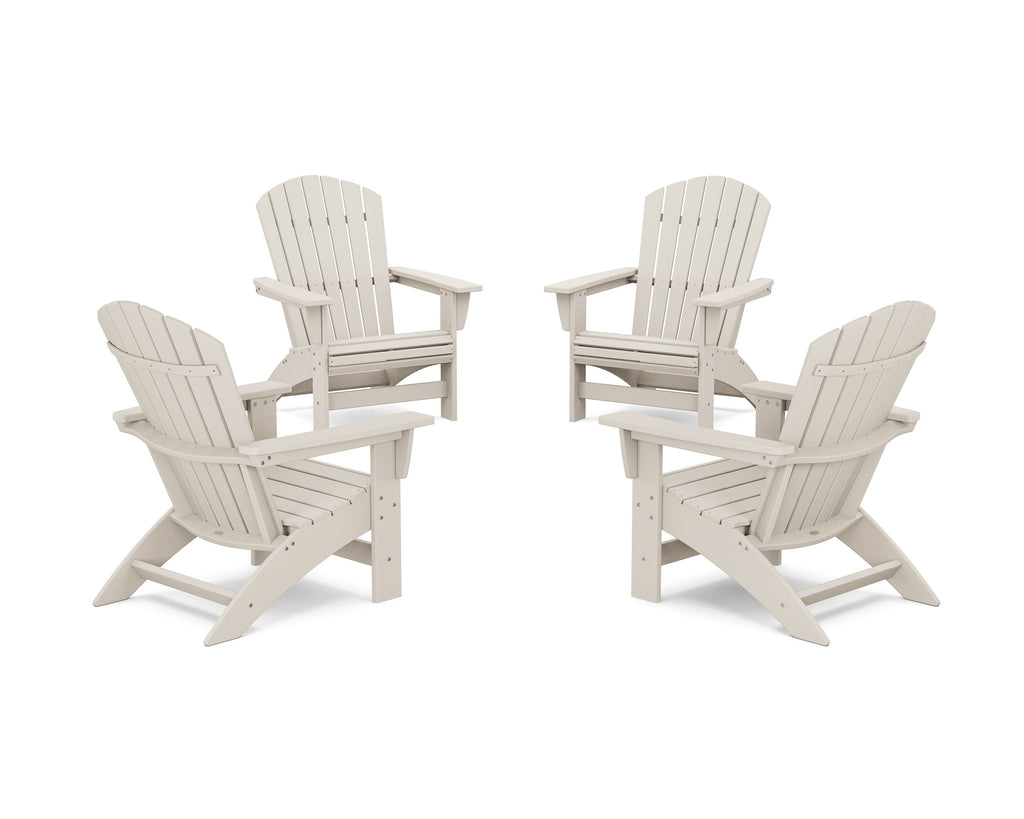 4-Piece Nautical Grand Adirondack Chair Conversation Set