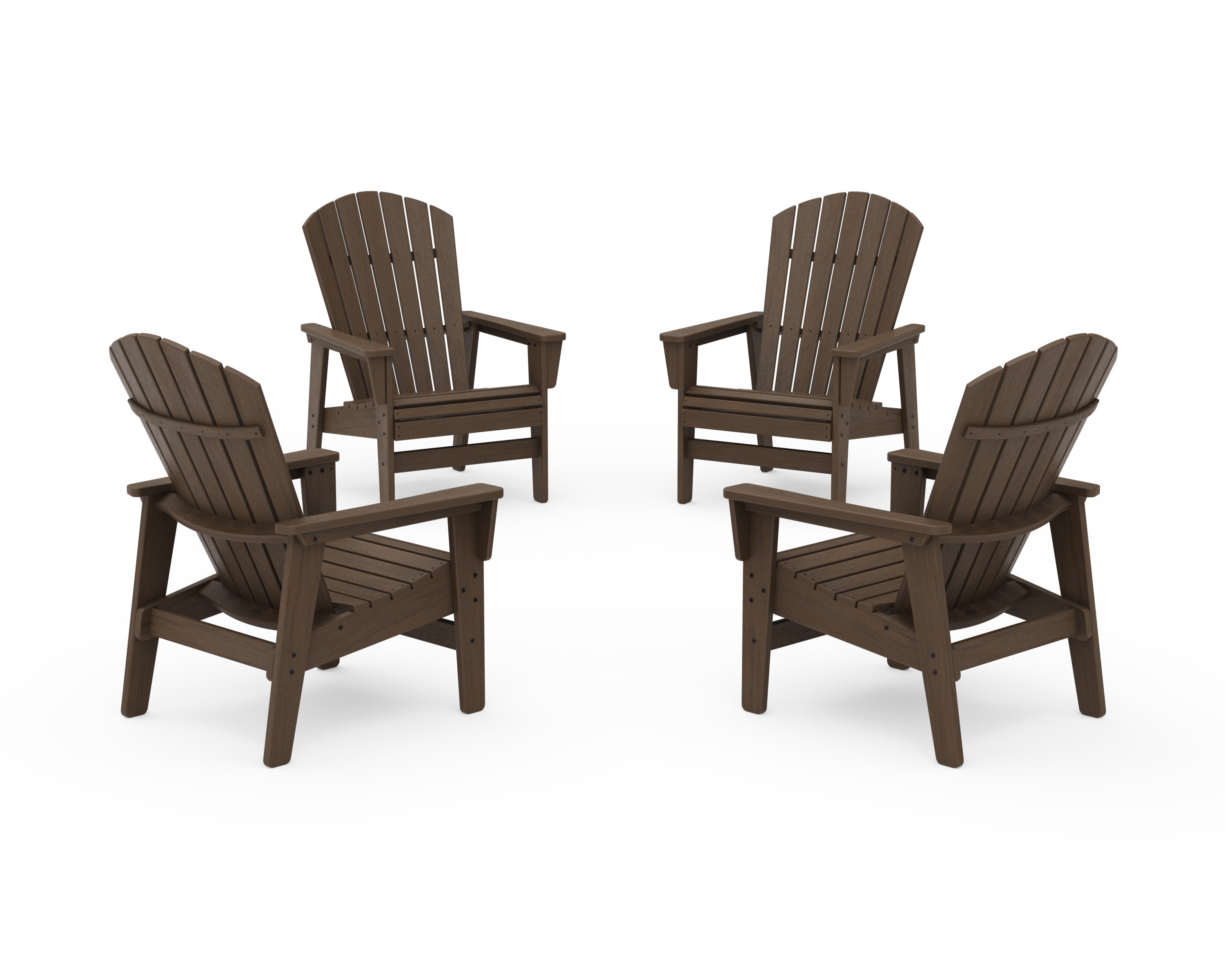 4-Piece Nautical Grand Upright Adirondack Chair Conversation Set