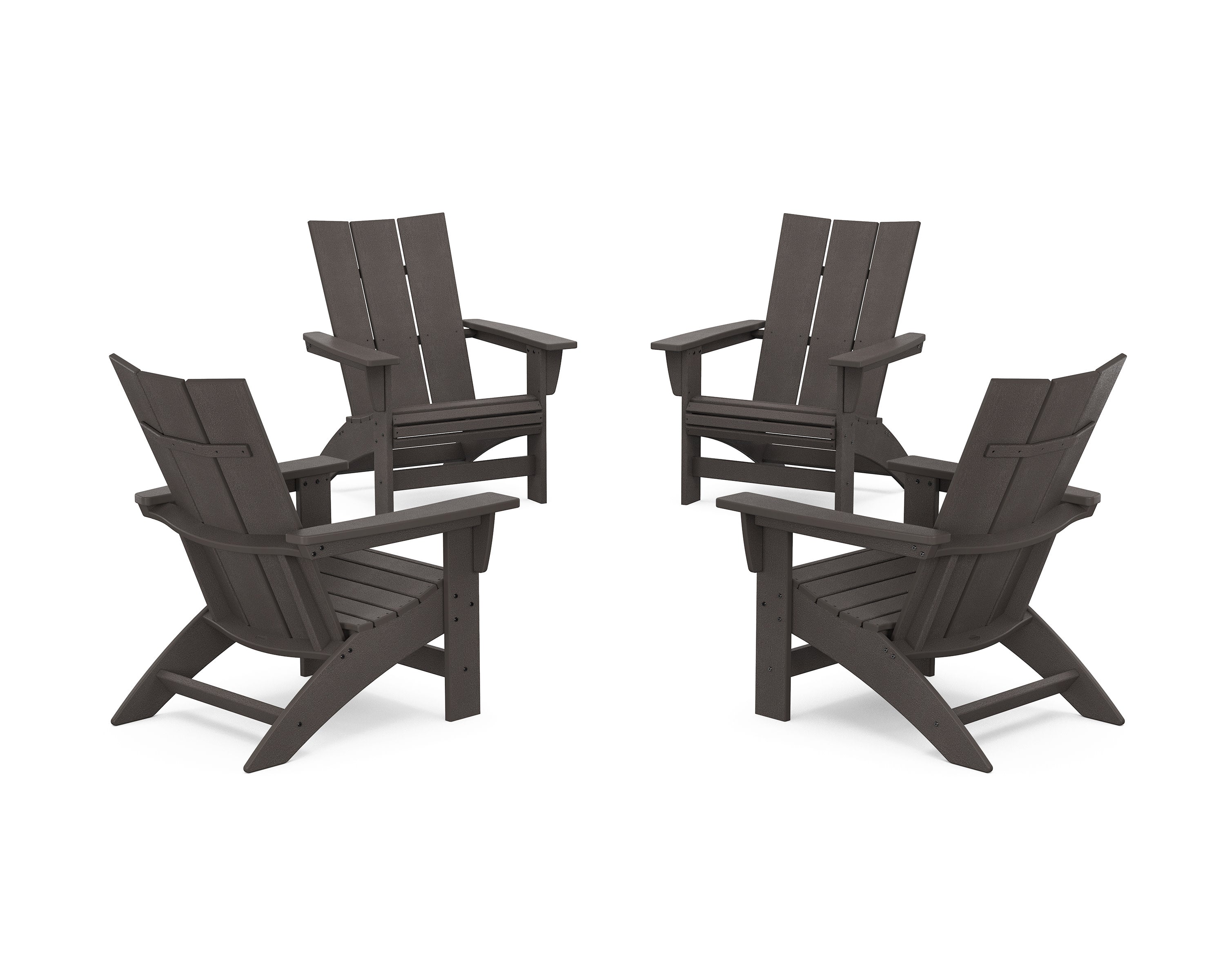 4-Piece Modern Grand Adirondack Chair Conversation Set