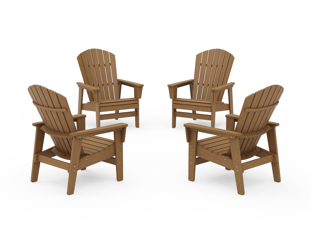 4-Piece Nautical Grand Upright Adirondack Chair Conversation Set