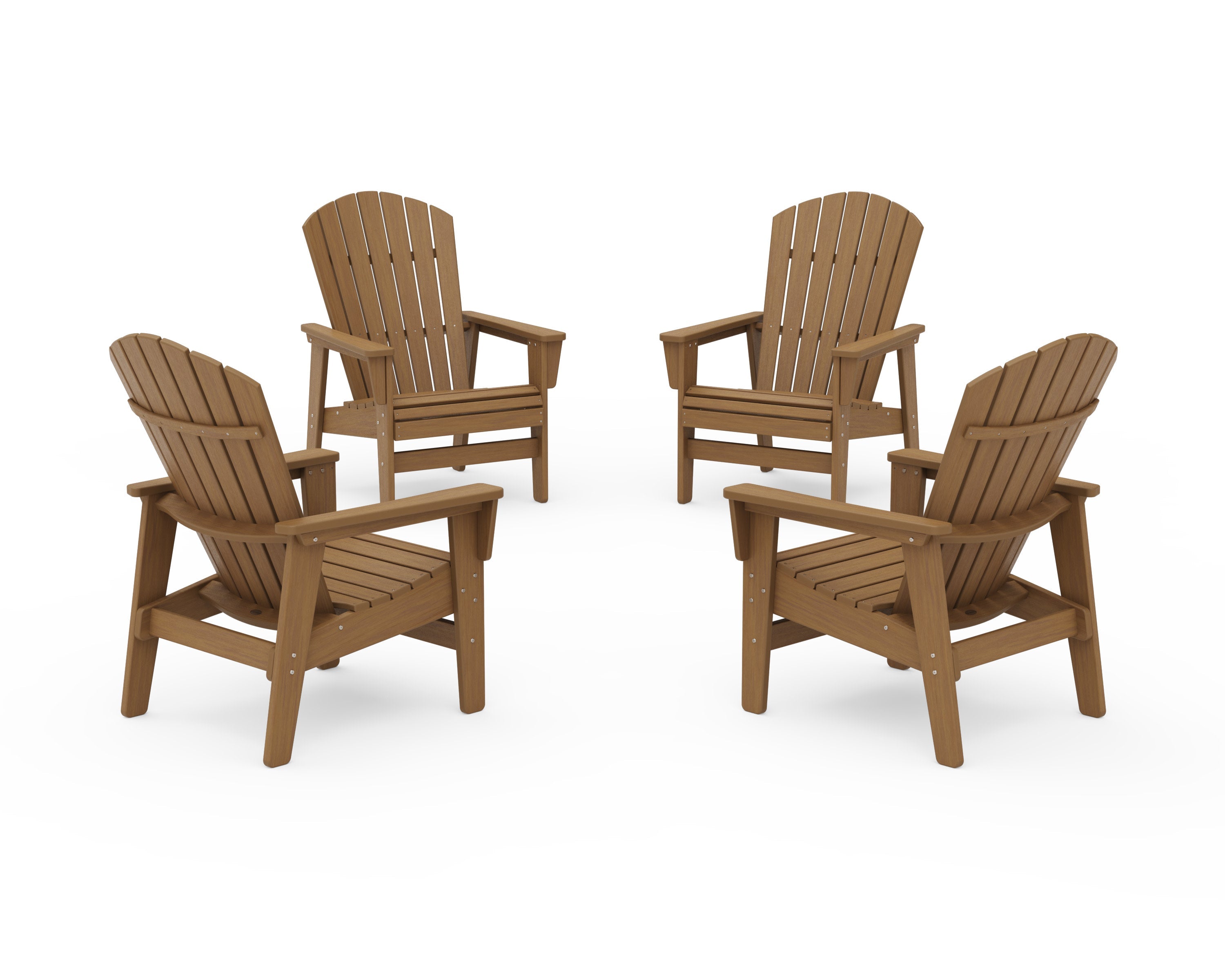 4-Piece Nautical Grand Upright Adirondack Chair Conversation Set