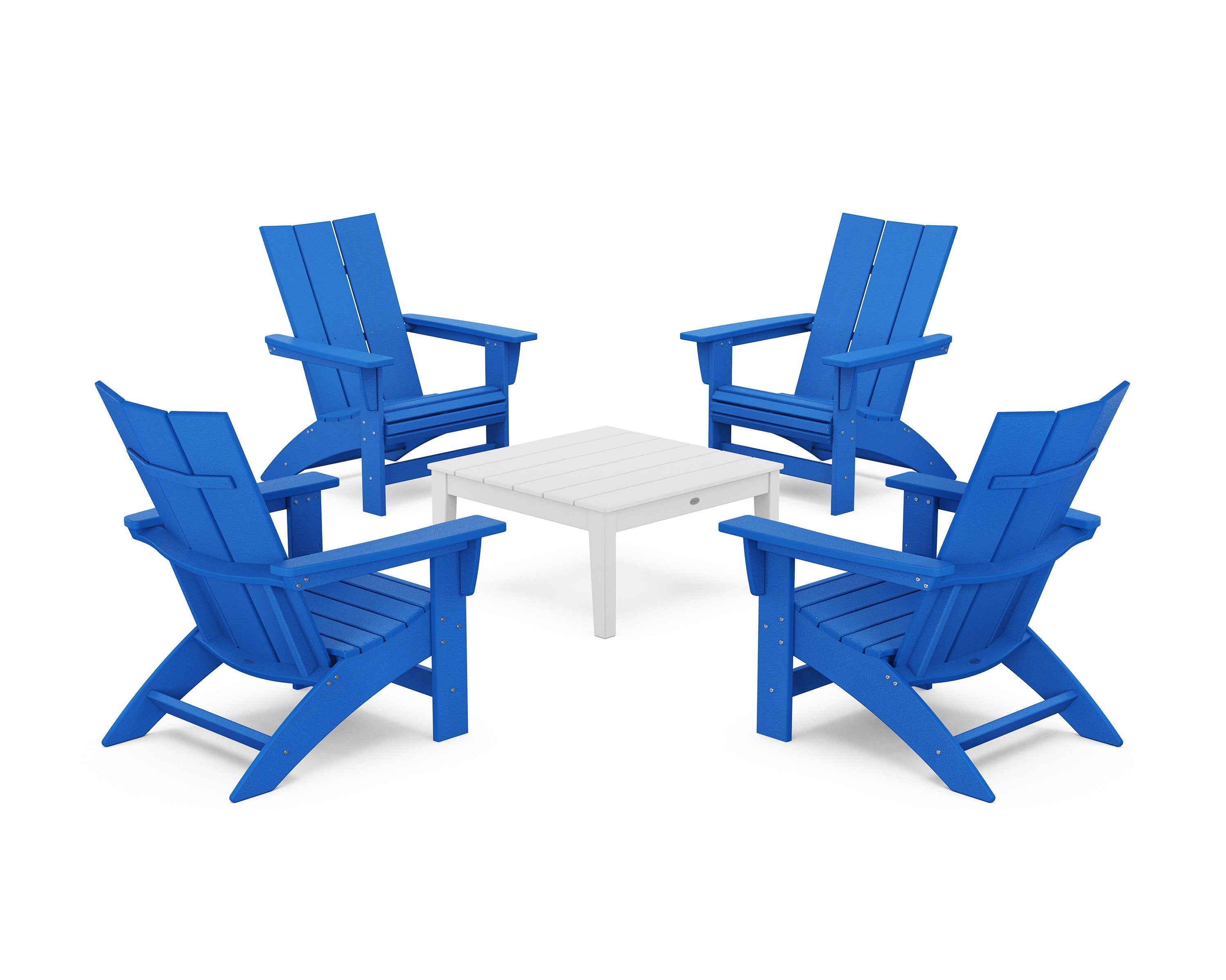5-Piece Modern Grand Adirondack Chair Conversation Group