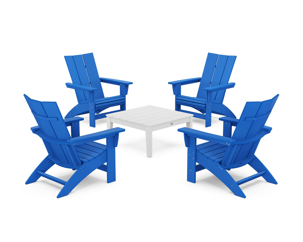 5-Piece Modern Grand Adirondack Chair Conversation Group