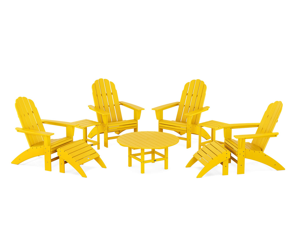 Vineyard Curveback Adirondack Chair 9-Piece Conversation Set